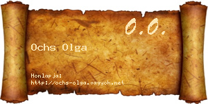 Ochs Olga névjegykártya